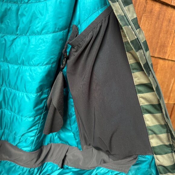 Mountain Hardwear Green/Tan Striped Barnsie Jacket in Women's Large - Picture 13 of 15